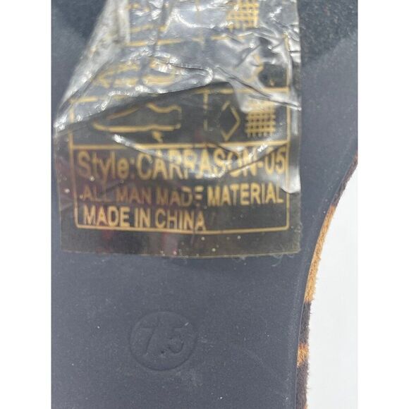 YOKI Carrison Women Faux Suede Leopard Print Block Heel Size 7.5 - Picture 7 of 7